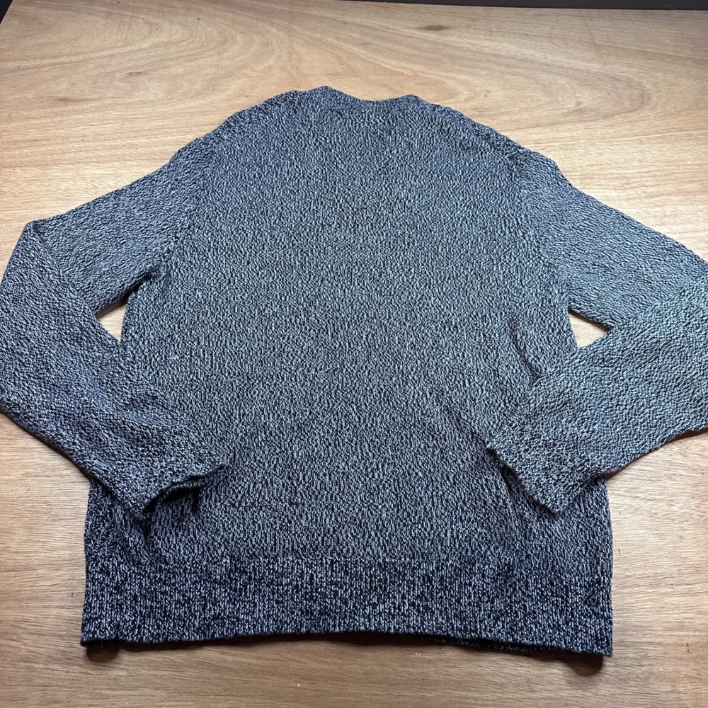 Calvin Klein Jeans Mens Large Gray Marled Quarter Zip Cotton Sweater Pullover - Picture 2 of 7